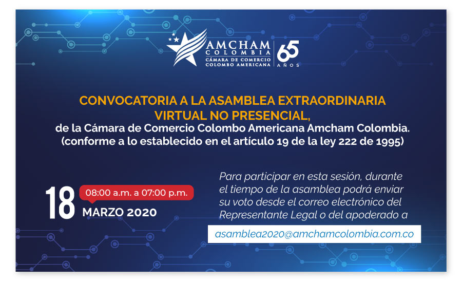AmCham Colombia convoca a Asamblea Extraordinaria Virtual | AmCham Colombia