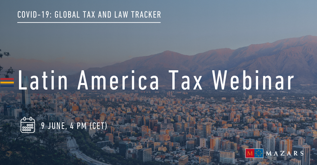 WEBINAR EXPLORING THE TAX MEASURES TO MITIGATE THE IMPACT OF COVID 19 IN LATIN AMERICA ENGLISH
