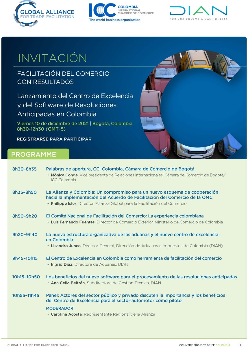 2021 Alliance Colombia Center of Excellence launch invite SP 1 1